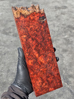 Stabilized Red Amboyna Burl 37A (3.7 x 1.15 x 10.5)