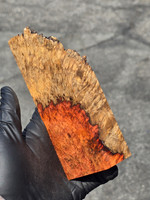 Stabilized Red Amboyna Burl 1F (2.7 x 1.3 x 6 - 4.3)