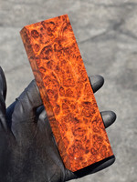 BEST Stabilized Red Amboyna Burl 4F (1.75 x 1.3 x 5.7)