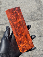 Stabilized Red Amboyna Burl 13F (2.25 x 1.25 x 7.2)