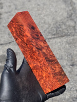 Stabilized Red Amboyna Burl 14F (2.25 x 1.25 x 7.2)