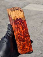 Stabilized Red Amboyna Burl 23F (2.4 x 1.6 x 5.8)
