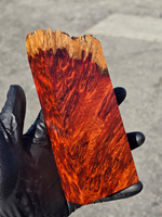 Stabilized Red Amboyna Burl 23F (2.4 x 1.6 x 5.8)