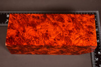 Stabilized Red Amboyna Burl 55 (2 x 2.5 x 6.15)
