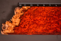 BEST Stabilized Red Amboyna Burl 59 (3.9 x 1.2 x 11.5 - 12.5)