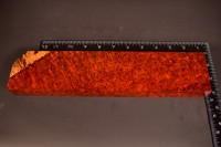 BEST Stabilized Red Amboyna Burl 65 (2.65 x 1.1 x 12.2)