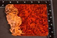 Stabilized Red Amboyna Burl 67 (3.9 x 1.05 x 5 - 5.5)