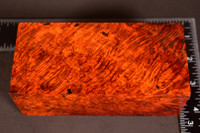 Stabilized Red Amboyna Burl 79 (2.5 x 2.1 x 5.5)