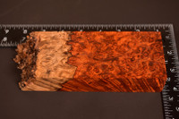 Stabilized Red Amboyna Burl 86 (2.5 x 1.3 x 5.6 - 7)