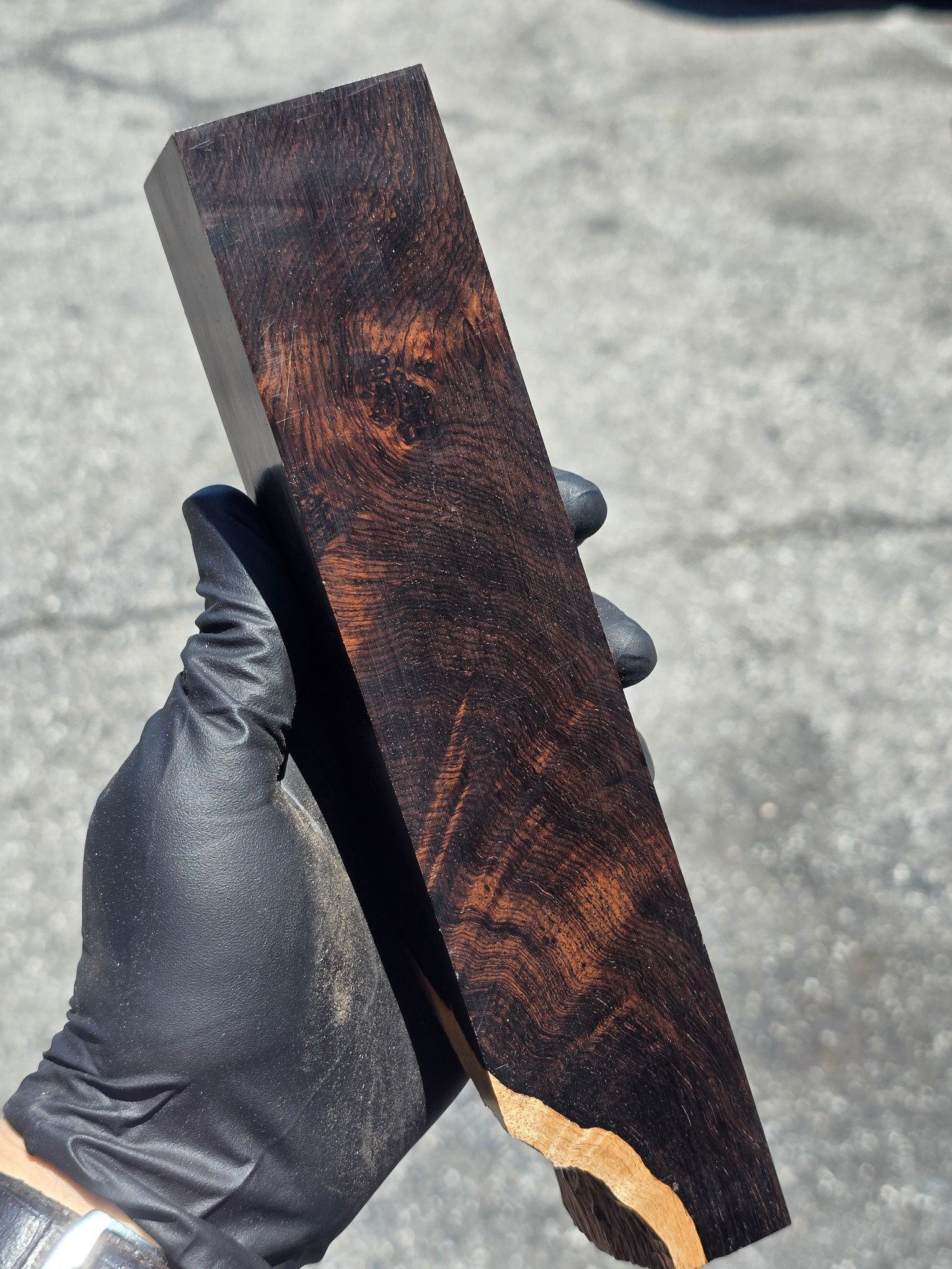 African Blackwood Burl 19 (1.8 x 1.85 x 6.5 - 8.8)