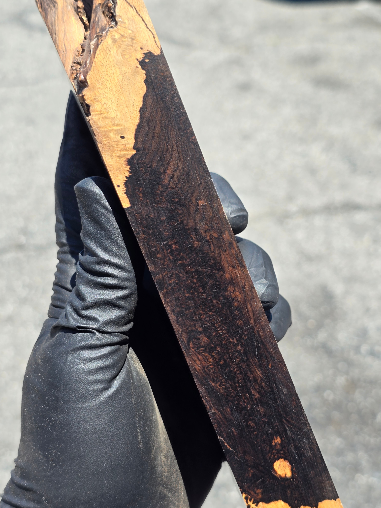 African Blackwood Burl 25 (2.5 x 1.15 x 7 - 10.75)