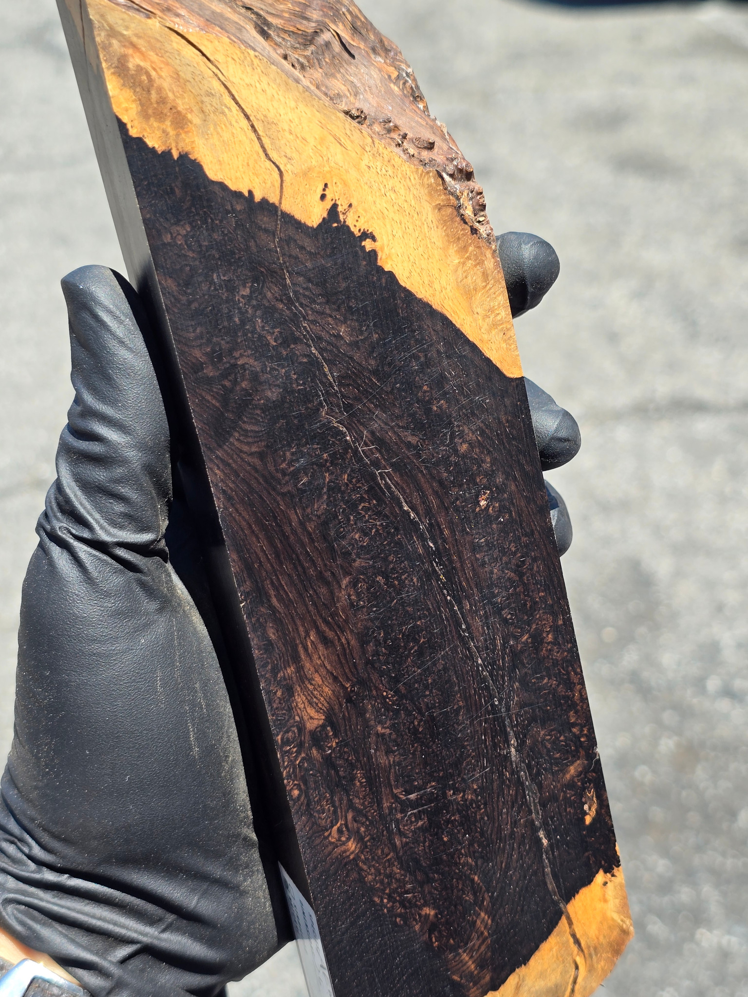 African Blackwood Burl 25 (2.5 x 1.15 x 7 - 10.75)