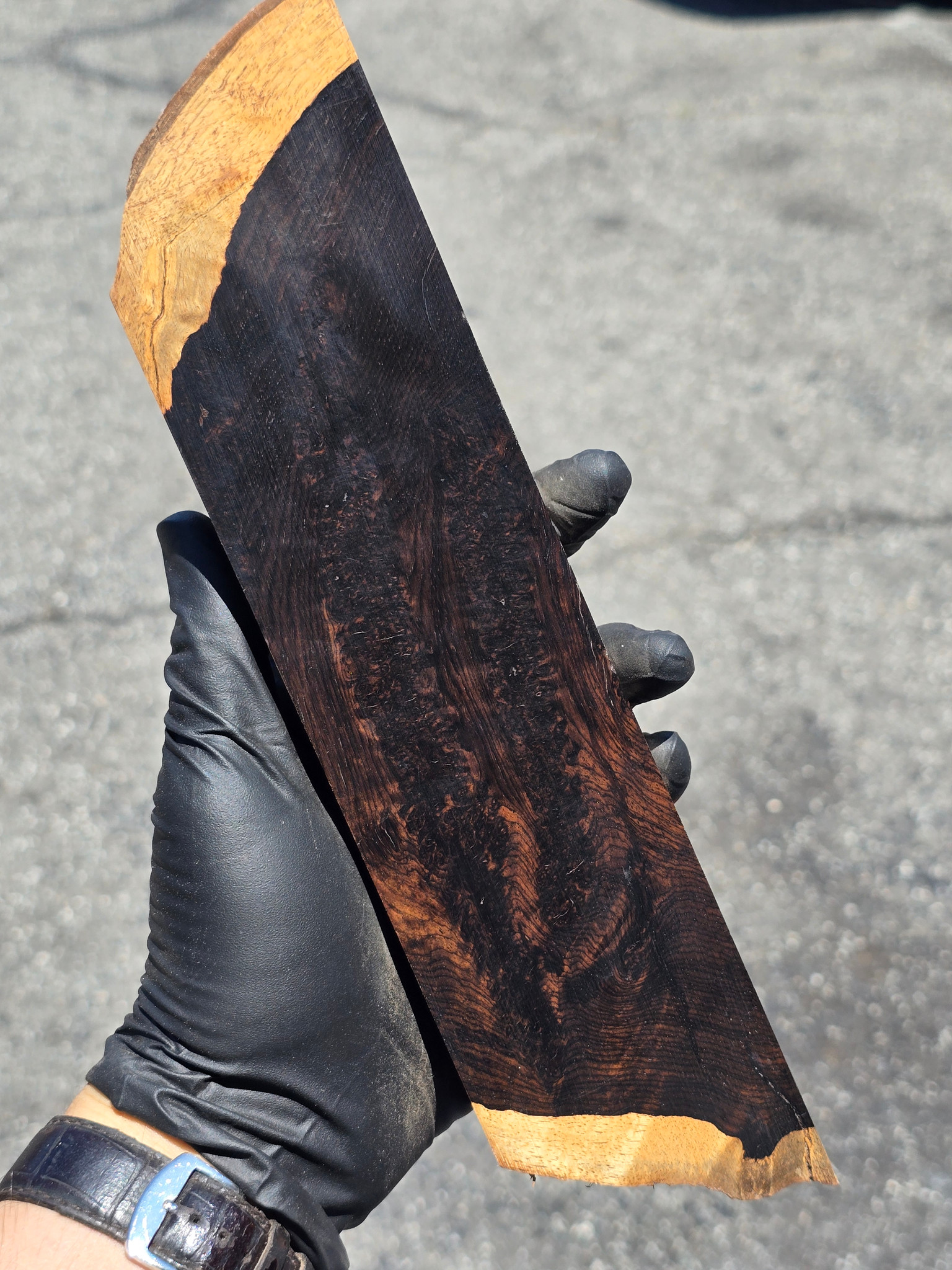 African Blackwood Burl 25 (2.5 x 1.15 x 7 - 10.75)