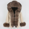 Premium Short Winter Parka with Real Fox Fur Collar and Cuffs– Women’s Natural Fur Winter Coat