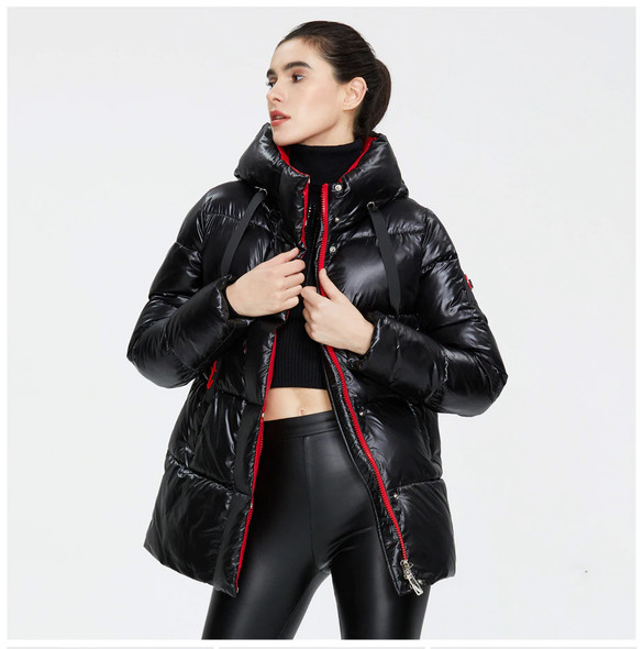 Premium Down Winter Puffer Coat – European Style Women’s Hooded Thick Winter Jacket