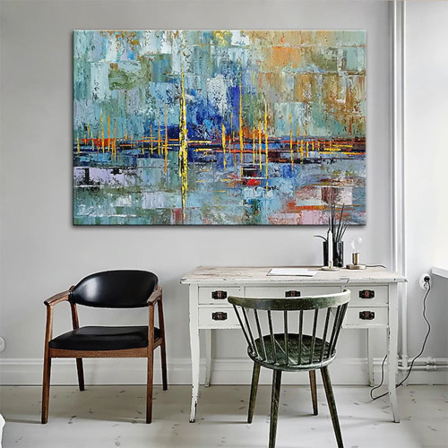 Handmade Oil Painting Large Size Abstract Oil Painting on Canvas Modern Wall Art Picture Home Hallway Living Room Decoration Painting No Framed