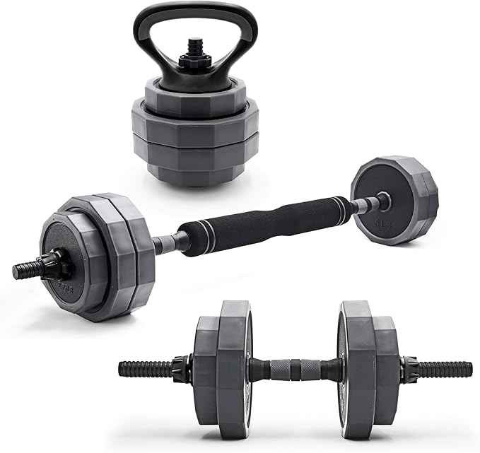 CAP Barbell 66 lb Multi-Use Adjustable Weight Set | Gray