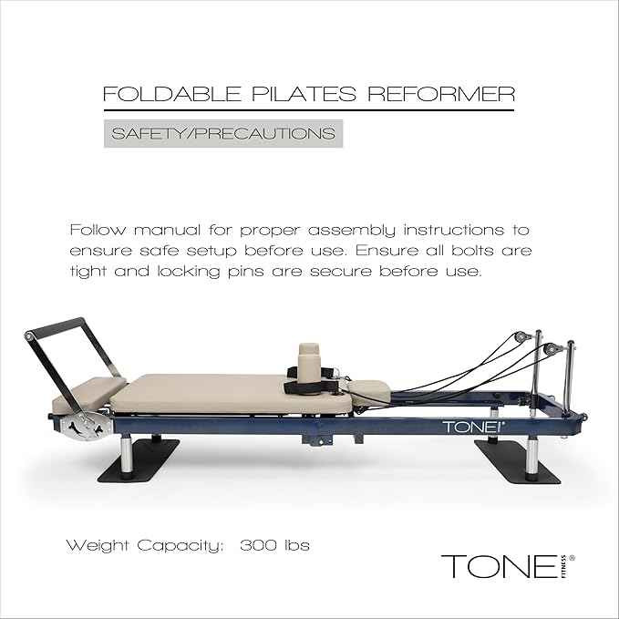 LINTRY Foldable Pilates Reformer, Foldable Pilates Equipment for Home