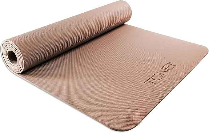 Non-Slip Yoga Mat – 72” x 23” x 1/4” Thick, Pyramid-Pattern