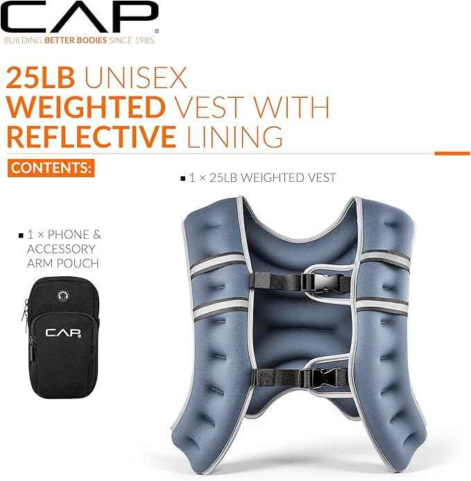 CAP Weighted Vest | 8lb -30lbs | Reflective Workout Vest