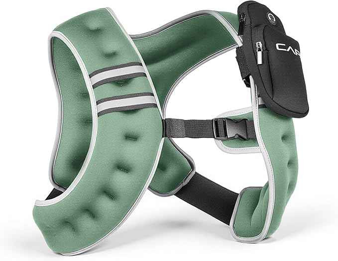 Weighted Vest | 8lb -30lbs | Reflective Workout Vest - Green