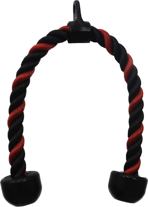 Deluxe Tricep Rope, Black and Red