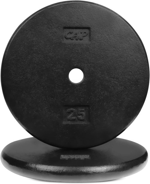 Standard Black Solid Cast Iron Weight Plates, 1-inch Diameter Collar Opening, Multiple Choices Available Standard Black Solid Cast Iron Weight Plates, 1-inch Diameter Collar Opening, Multiple Choices Available