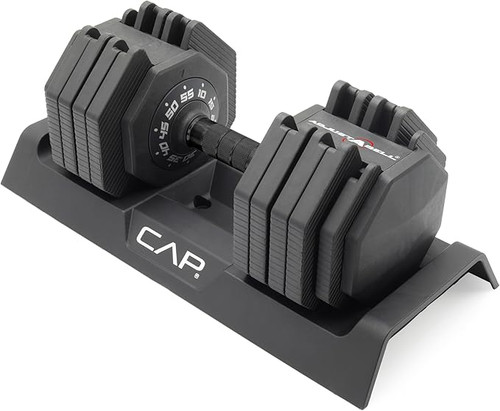 CAP Barbell 55 lb Adjustable Hex Dumbbell in Black Handle - Single