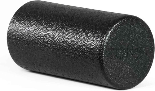 Tone Fitness High Density EPP Foam Exercise Foam Roller for Yoga, Pilates, Stretching, Massage, and Recovery - Black 12 Inch