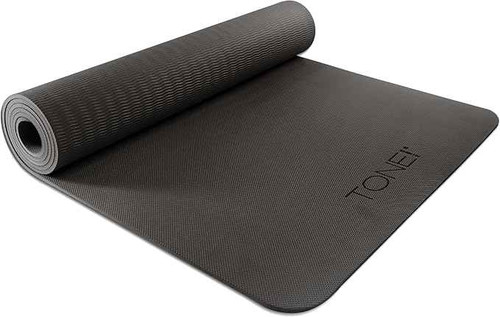 TONE Fitness Non-Slip Yoga & Pilates Mat – 72” x 23” x 1/4” Thick, Pyramid-Pattern | Multiple Colors