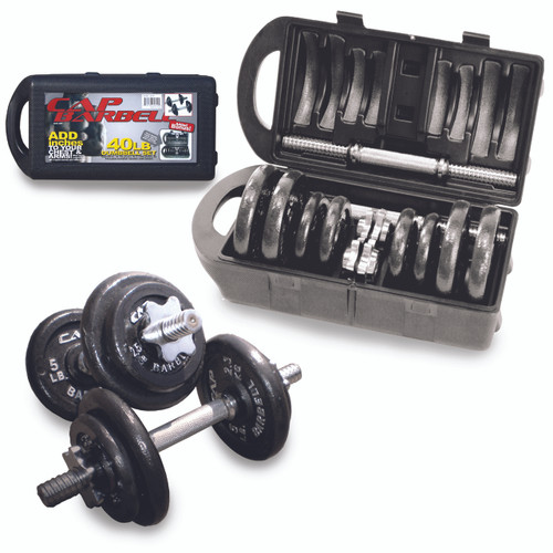 CAP Barbell 40lb Adjustable Dumbbell Set with Case CAP Barbell 40lb Adjustable Dumbbell Set with Case