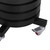 280 Lb Black Bumper Plate Set with Trolley Storage Rack (35 Lb Bumper Plate)