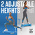 Fitness Aerobic Step, Adjustable from 4” to 6”, Exercise Stepper with Risers for Home Gym Cardio Strength Training