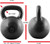 Black Hammerstone Painted Cast Iron Kettlebell, 10-80 Pounds Available Black Hammerstone Painted Cast Iron Kettlebell, 10-80 Pounds Available