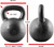 Black Hammerstone Painted Cast Iron Kettlebell, 10-80 Pounds Available Black Hammerstone Painted Cast Iron Kettlebell, 10-80 Pounds Available