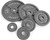 2-Inch Grey Solid Cast Iron Olympic Weight Plates, Multiple Sizes 2-Inch Grey Solid Cast Iron Olympic Weight Plates, Multiple Sizes