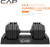 CAP Barbell 55 lb Adjustable Hex Dumbbell in Chrome Handle - Single