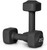 Tone Fitness Neoprene Dumbbell Weight Pairs with Anti-Roll Square Head | Multiple Options - Black