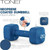 Tone Fitness Neoprene Dumbbell Weight Pairs with Anti-Roll Square Head | Multiple Options - Grey