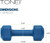 Tone Fitness Neoprene Dumbbell Weight Pairs with Anti-Roll Square Head | Multiple Options - Grey