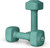 Tone Fitness Neoprene Dumbbell Weight Pairs with Anti-Roll Square Head | Multiple Options - Teal