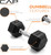 CAP Barbell Rubber Coated Hex Dumbbell Set with Vertical Rack | 100 lbs Free Weights Dumbbells Set for Home Gym | Multiple Options