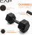 CAP Barbell Rubber Coated Hex Dumbbell Set with Vertical Rack | 150 lbs Free Weights Dumbbells Set for Home Gym | Multiple