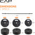 CAP Threaded Barbell Set with 100 LB Cement Grip Plates | 47" Threaded Bar, 25LB / 15LB / 10LB Grip Plates, Star Collars, Home Gym Weight Set for Strength Training