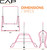 Cap Horizontal Adjustable Gymnastics Bar for Kids – Foldable Gymnastics Equipment, Adjustable Height, Indoor Gym Training Bar - Pink