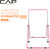 Cap Horizontal Adjustable Gymnastics Bar for Kids – Foldable Gymnastics Equipment, Adjustable Height, Indoor Gym Training Bar - Pink