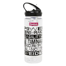 Reebok BPA-Free Water Bottle, Clear, 650 mL