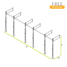 CAP+ 24-foot Wall Mount Rig System - 3 Squat/Bench Stations