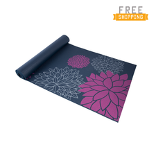 CAP Yoga Eco-Friendly Dahlia Print Yoga Mat with Carry Sling 