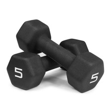 Black Neoprene Dumbbells Non-Slip & Hex Shape, Great for Strength Building & Weight Loss, Perfect for Training Studio